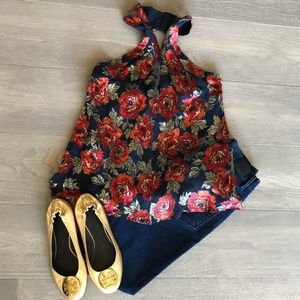 NEW Amanda Uprichard Beckett Floral Top